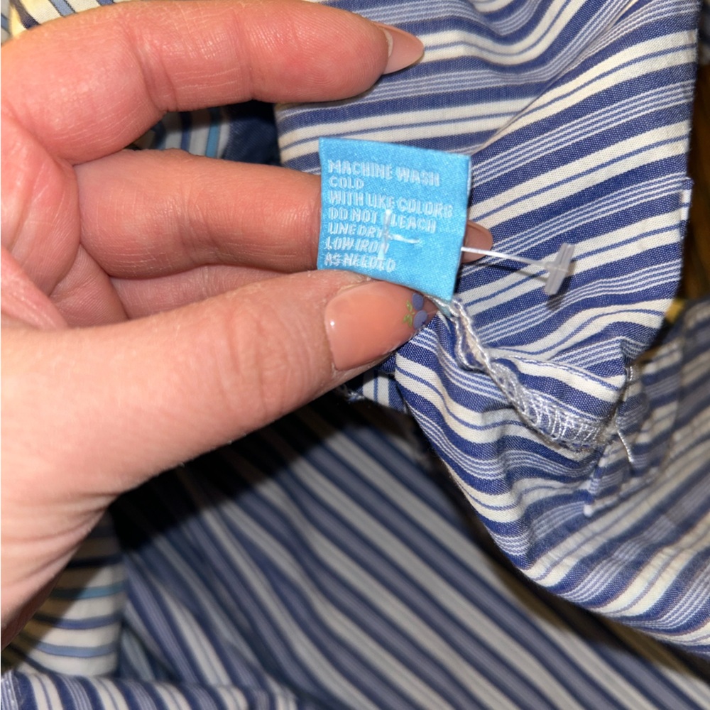 J McLaughlin Miranda Stripes Patchwork Poplin But… - image 12